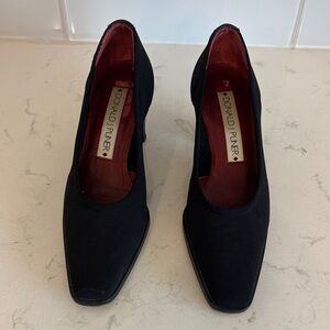 Donald J. Pliner Black Mesh Heels